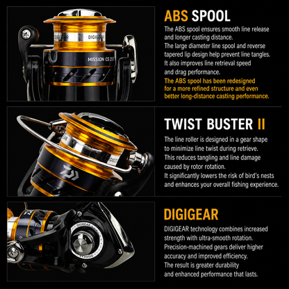 Daiwa Mission CS Spinning Fishing Reel