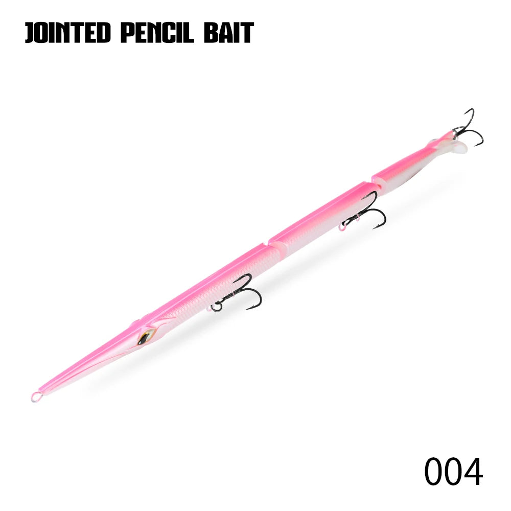 Hunthouse Jointed Pencil Bait | 3-Section Sinking Swimbait | 180mm 22g / 255mm 30.6g | Seabass Bluefish