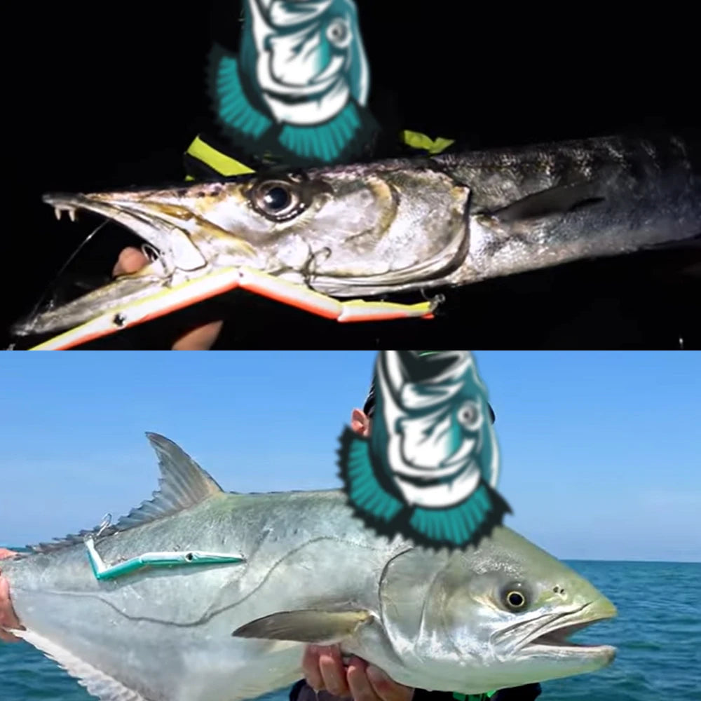 Hunthouse Jointed Pencil Bait | 3-Section Sinking Swimbait | 180mm 22g / 255mm 30.6g | Seabass Bluefish