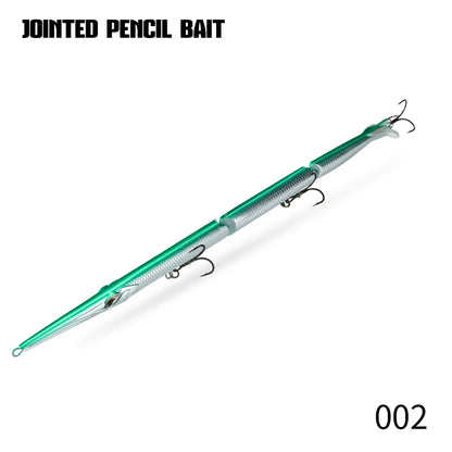 Hunthouse Jointed Pencil Bait | 3-Section Sinking Swimbait | 180mm 22g / 255mm 30.6g | Seabass Bluefish