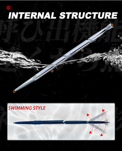 Hunthouse Jointed Pencil Bait | 3-Section Sinking Swimbait | 180mm 22g / 255mm 30.6g | Seabass Bluefish