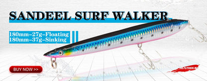 Hunthouse Jointed Pencil Bait | 3-Section Sinking Swimbait | 180mm 22g / 255mm 30.6g | Seabass Bluefish