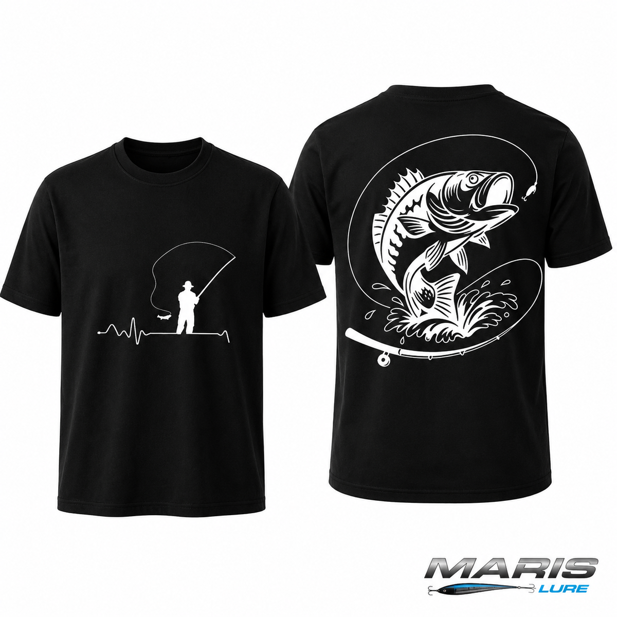 Maris Bass Fishing T-Shirt – Heartbeat Graphic