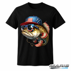 Funny Fishing American Flag T-Shirt