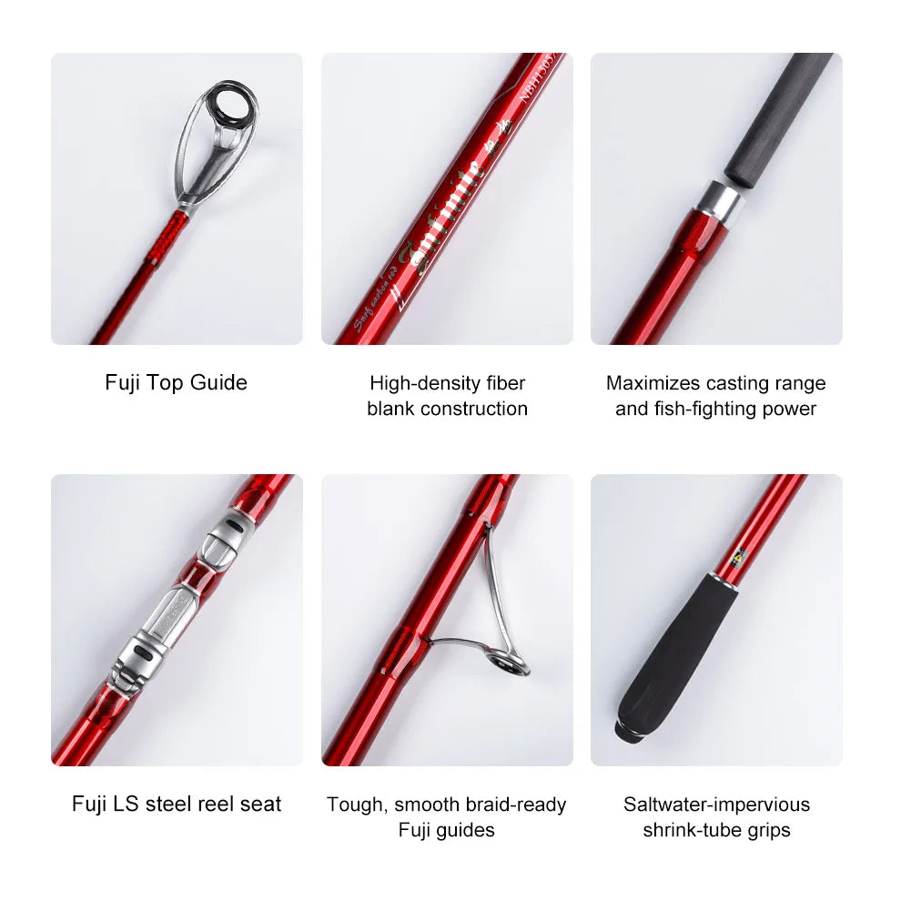 NOEBY Infinite Surf Casting Rod 397BX/428BX 100-260g Carbon