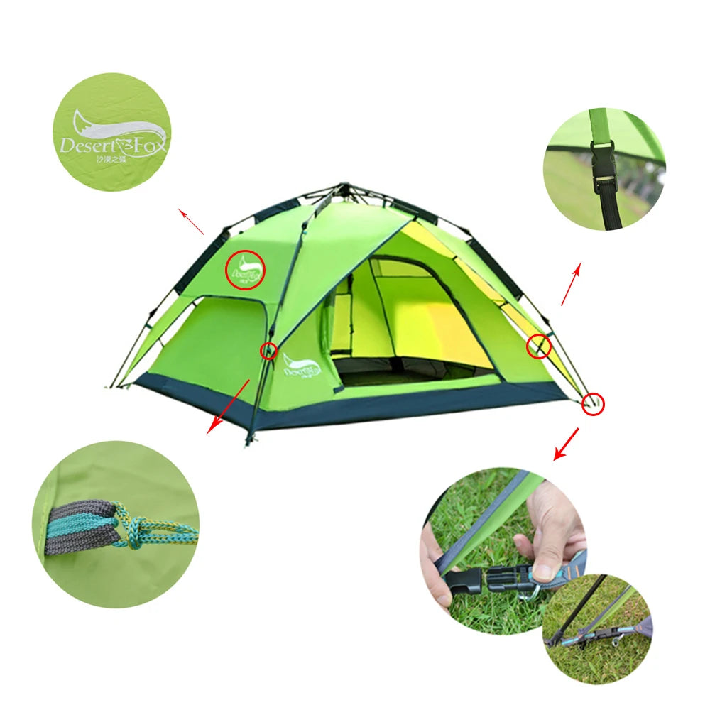 Desert&Fox 3–4 Person Camping Tent