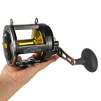 FREE FISHER TR12000 Saltwater Metal Boat Fishing Drum Wheel,Trolling Casting Reel,Right Hand Speed Ratio 3.4:1 Sea Fishing Reels