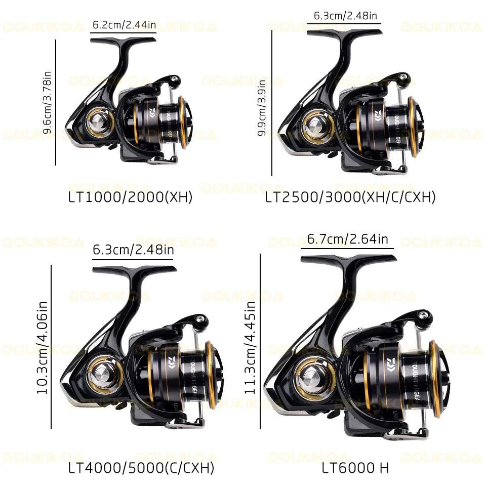 Daiwa Legalis LT Spinning Reel – 6+1BB, 5–12KG Drag, 1000–6000 Series