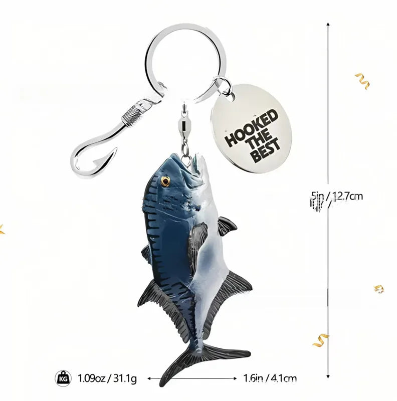 Realistic Fish Keychain – Resin Marine Animal Pendant | 13cm | 11 Designs