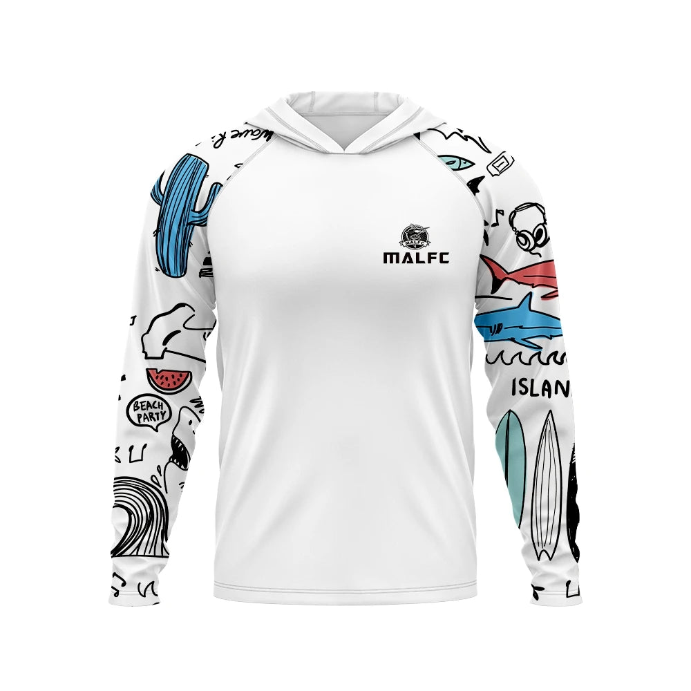 Men's UPF 50 Hooded Fishing Shirt – Long Sleeve Sun Protection
