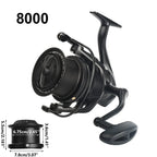 Saltwater Spinning Fishing Reel 24KG Max Drag – Metal Spool, 8000–14000 Series
