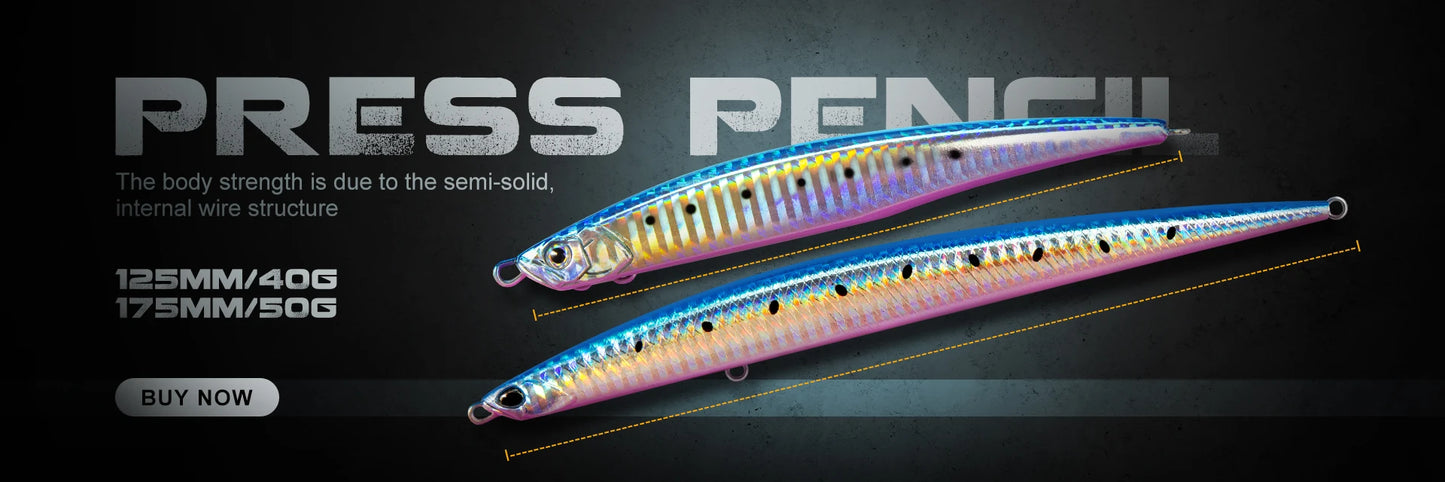 Hunthouse Jointed Pencil Bait | 3-Section Sinking Swimbait | 180mm 22g / 255mm 30.6g | Seabass Bluefish