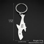 Shark Fish Bottle Opener Keyring Stainless Steel Gift