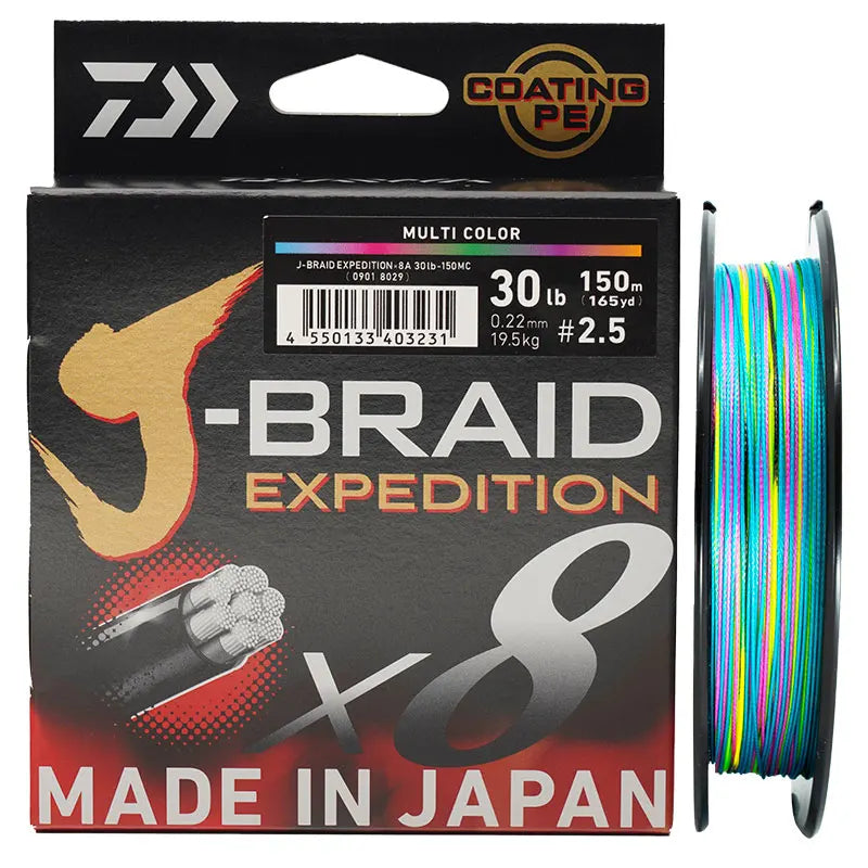 2024 DAIWA J-BRAID Expedition X8 PE Fishing Line 150/300M Braided