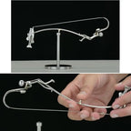 Kinetic Fishing Sculpture – Metal Fisherman Balancing Desk Ornament Gift