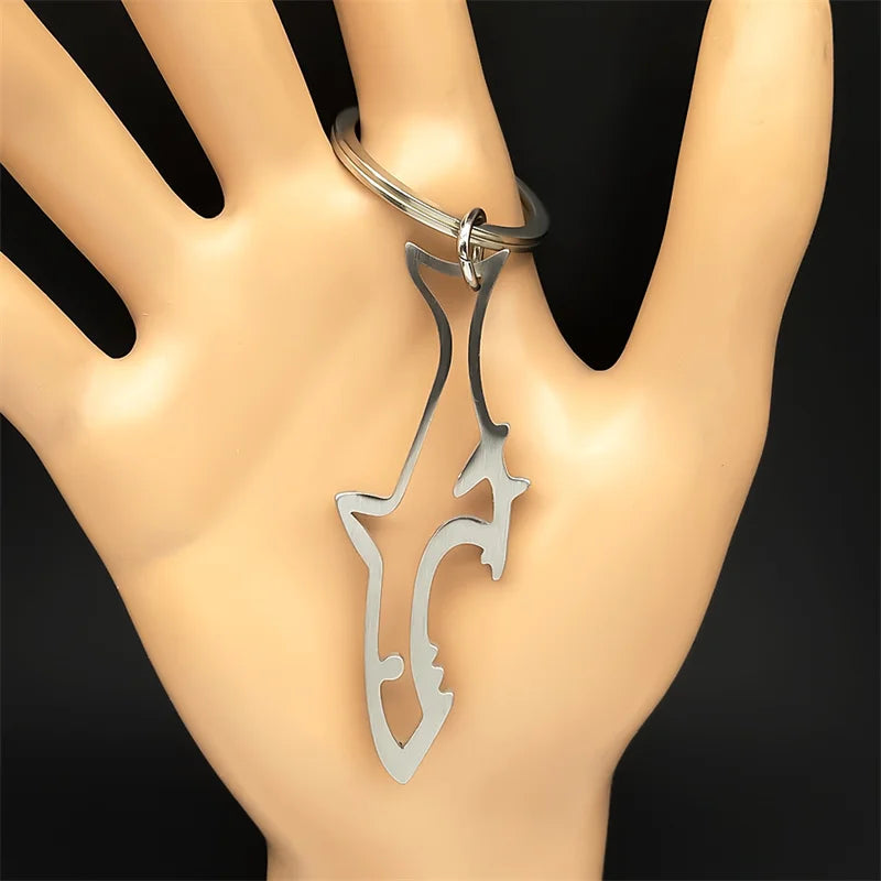 Shark Fish Bottle Opener Keyring Stainless Steel Gift