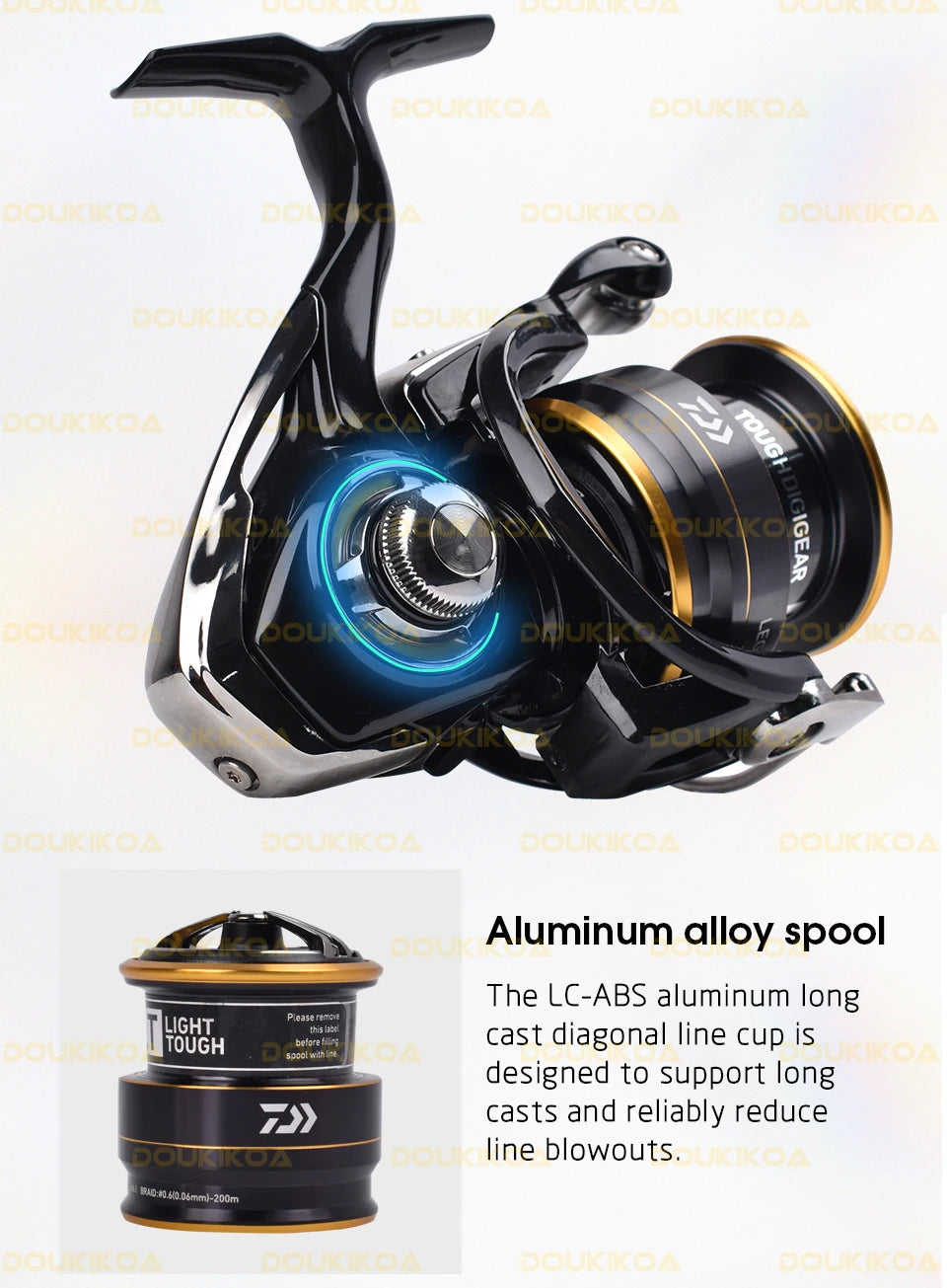 Daiwa Legalis LT Spinning Reel – 6+1BB, 5–12KG Drag, 1000–6000 Series