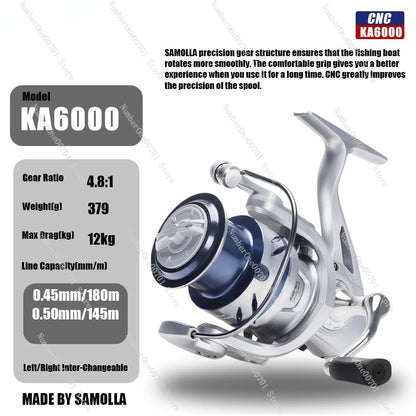 Spinning Reel KA Second Generation Gap-Free Lure Micro Universal Long Casting Metal Slant Mouth Shallow Line Cup Fishing Reel