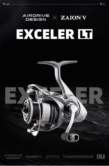 DAIWA 2023 EXCELER LT 175-225g Max Drag 5-12kg Spinning Reel Light Weight AIRDRIVE DESIGN ATD ZAION V Supercast Fishing Reel