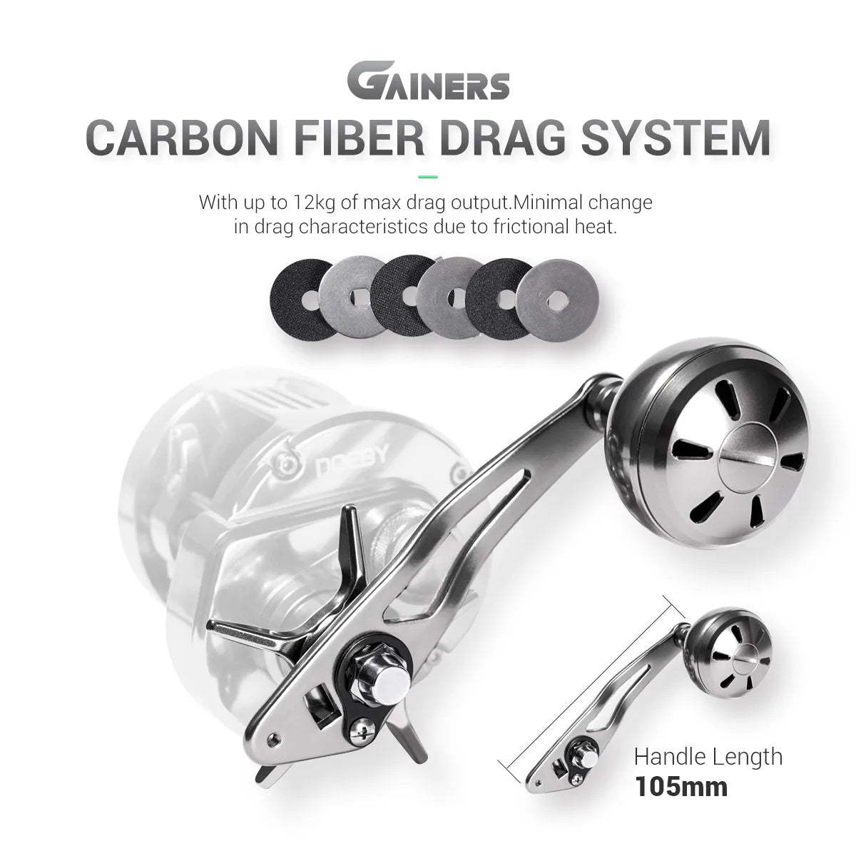 NOEBY Gainers Star Drag Jigging Reel 12kg Saltwater