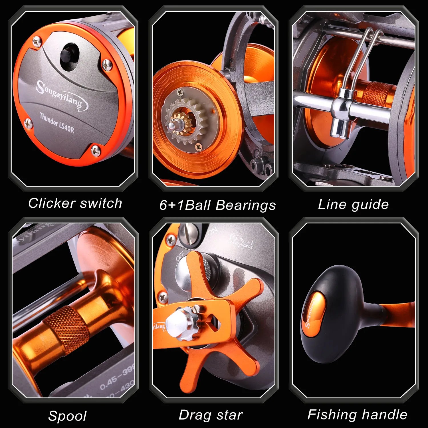 Sougayilang Trolling Reel with Line Counter
