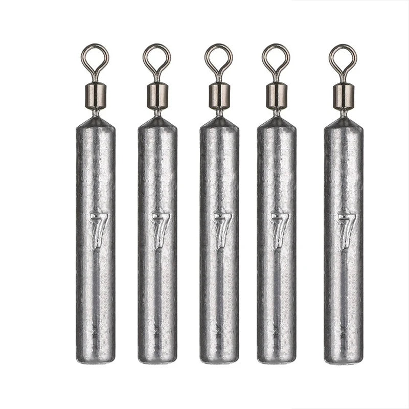 Fishing Weight Sinker 5pcs – Drop & Cylindrical, 3.5g–20g Lead Sinker