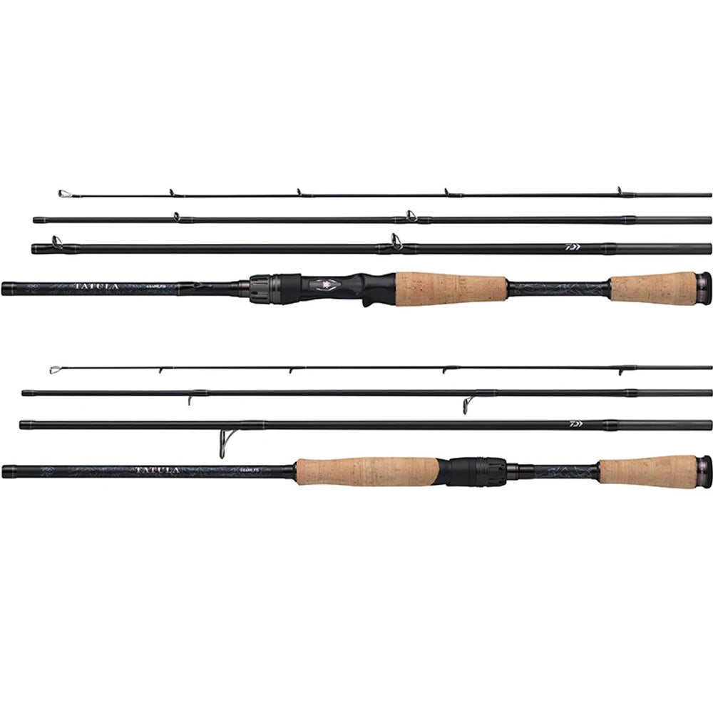 Daiwa Tatula Travel Fishing Rod – 4-Section, Spinning/Casting, Carbon Fiber