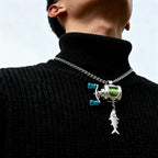 Fishing Reel Necklace | Rotating Mini Spinning Reel Pendant