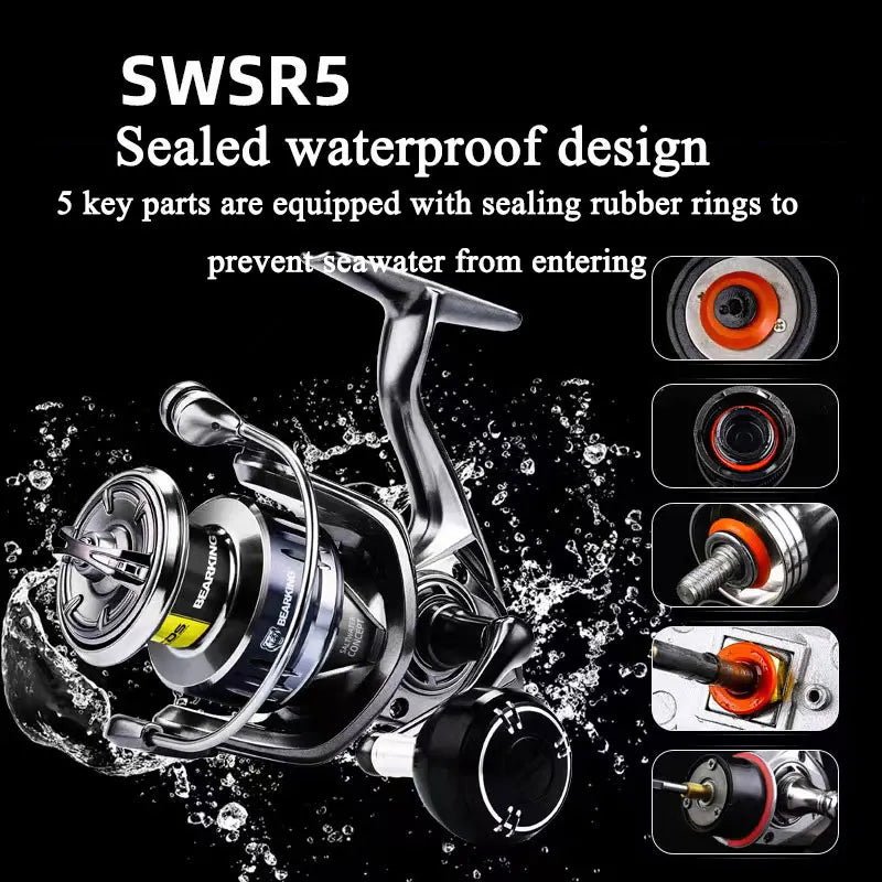 Atsuim Saltwater Spinning Reel – 1000–6000 Series, 5.2:1