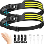 COB LED Rechargeable Headlamp – 450 Lumens, IPX4, Motion Sensor