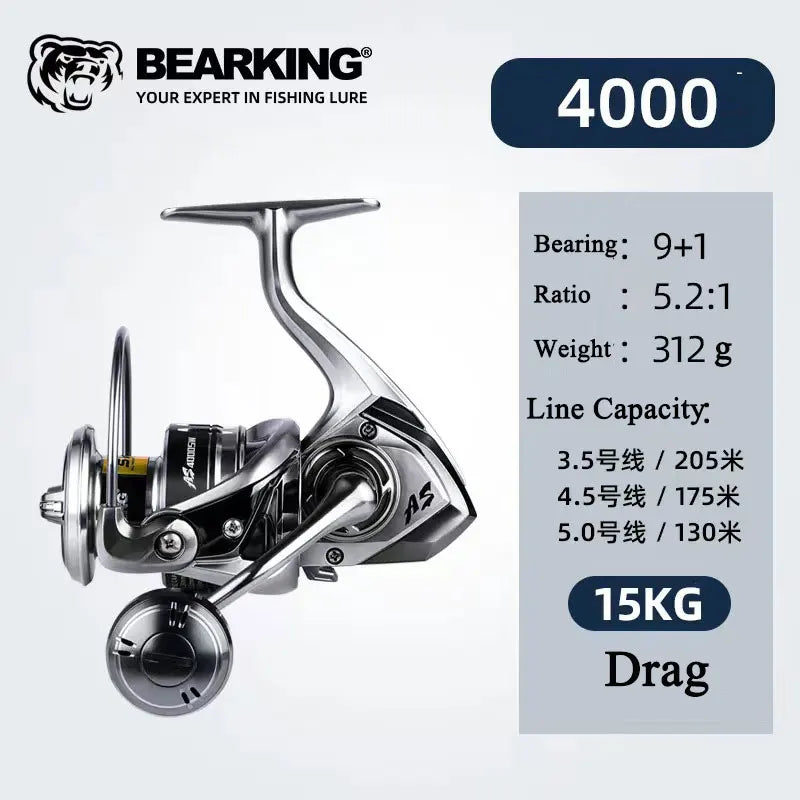 Atsuim Saltwater Spinning Reel – 1000–6000 Series, 5.2:1