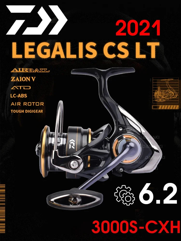 Daiwa Legalis LT Spinning Reel – 6+1BB, 5–12KG Drag, 1000–6000 Series