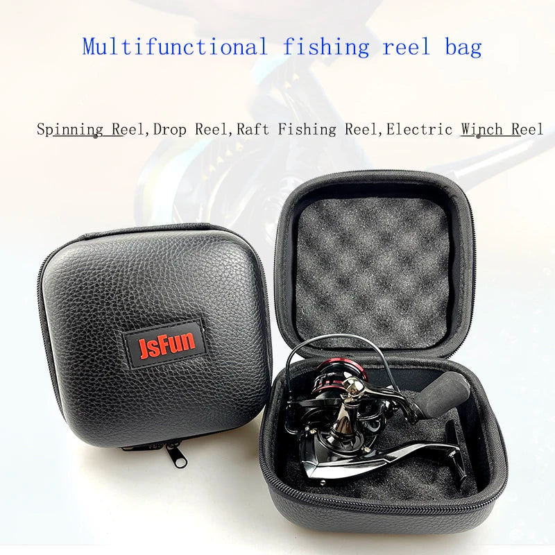 PU Fishing Reel Bag Shockproof Waterproof | S / M / L