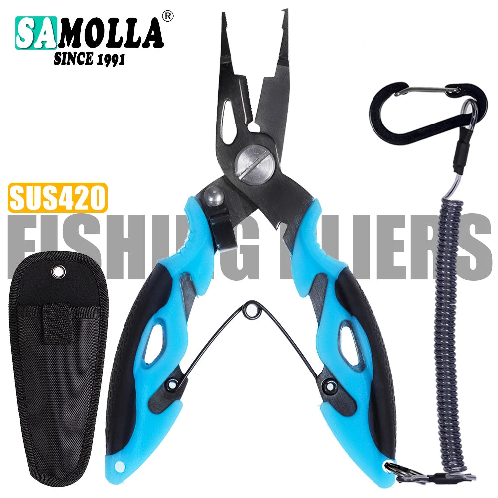 Multifunctional Fishing Pliers 420 Steel Line Cutter & Hook Remover