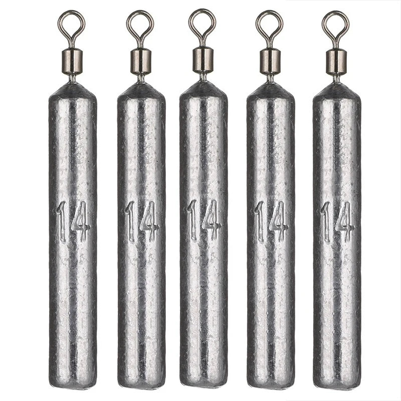 Fishing Weight Sinker 5pcs – Drop & Cylindrical, 3.5g–20g Lead Sinker