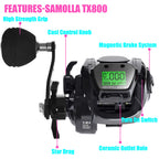 SAMOLLA Electronic Baitcasting Reel – LED Display