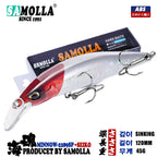 SAMOLLA Sinking Minnow Fishing Lure 120mm 45g 8 Colors