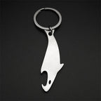 Shark Fish Bottle Opener Keyring Stainless Steel Gift