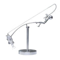 Kinetic Fishing Sculpture – Metal Fisherman Balancing Desk Ornament Gift