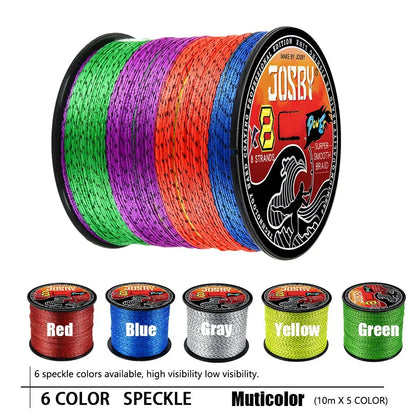 JOSBY 8-Strand Braided Fishing Line – 8X PE, 100M/300M/500M, 18–90lb