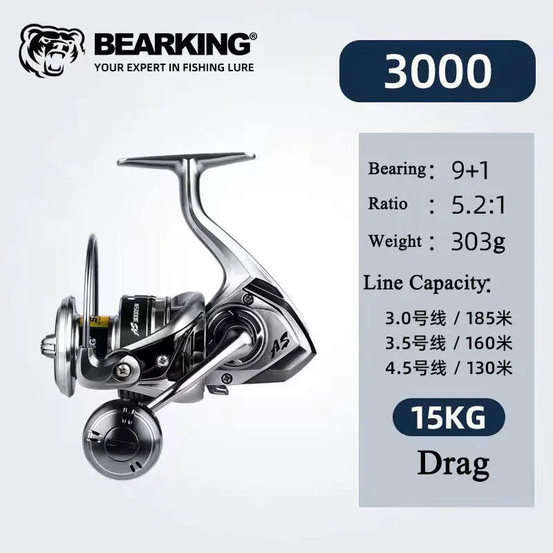Atsuim Saltwater Spinning Reel – 1000–6000 Series, 5.2:1