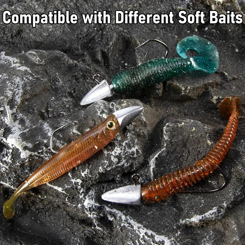 Maris Jig Head Hook 5pcs | 3.5g–35g Barbed Crank Hook for Soft Lures