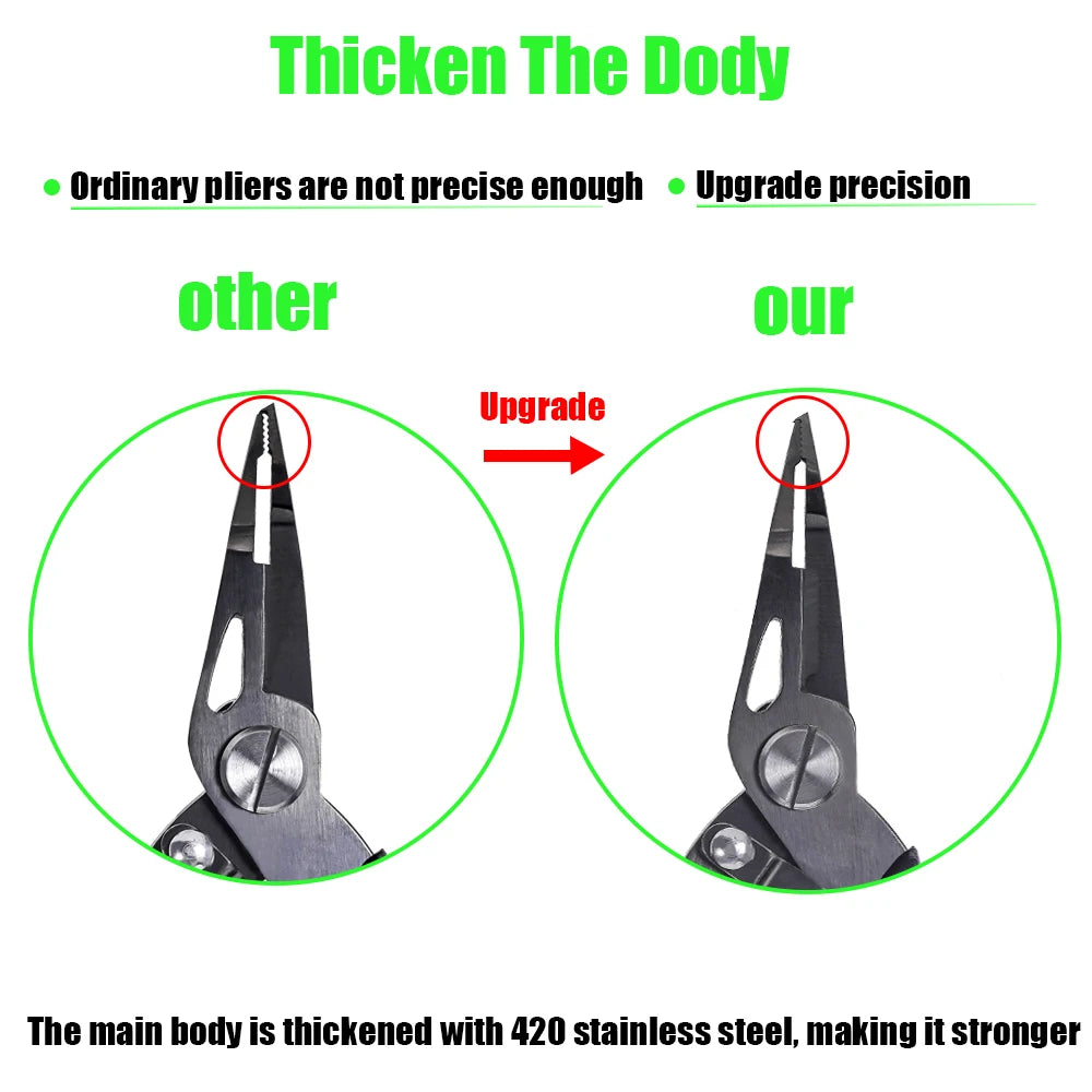 Multifunctional Fishing Pliers 420 Steel Line Cutter & Hook Remover