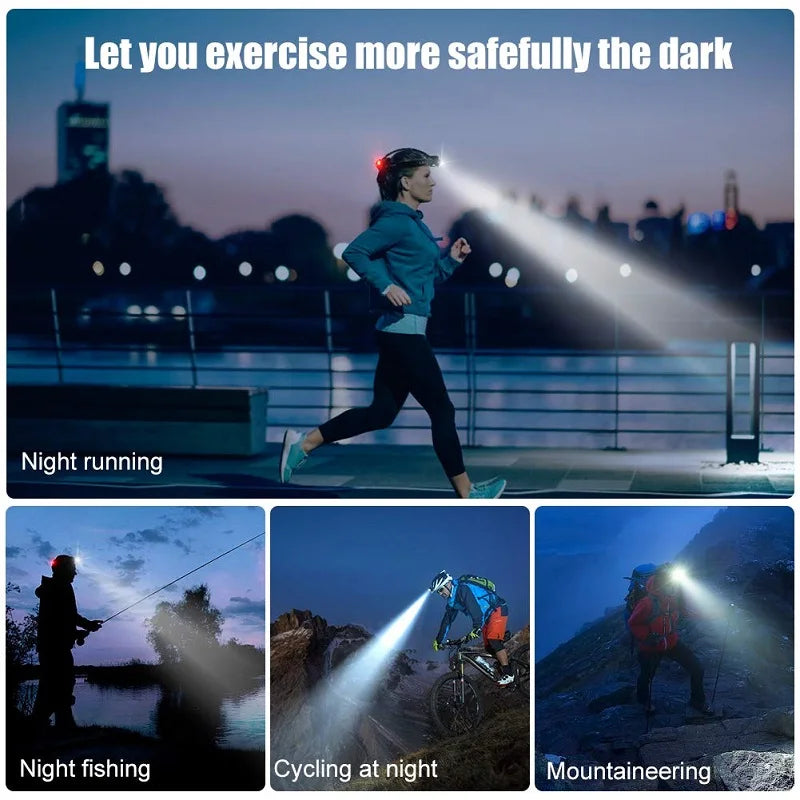 LED Rechargeable Headlamp 1000LM – Waterproof, 3 Modes, 18650 Battery, Outdoor Camping & Night Fishing