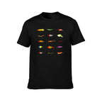Fishing Lures Graphic T-Shirt – Casual Cotton Tee, S–6XL | 4 Colors