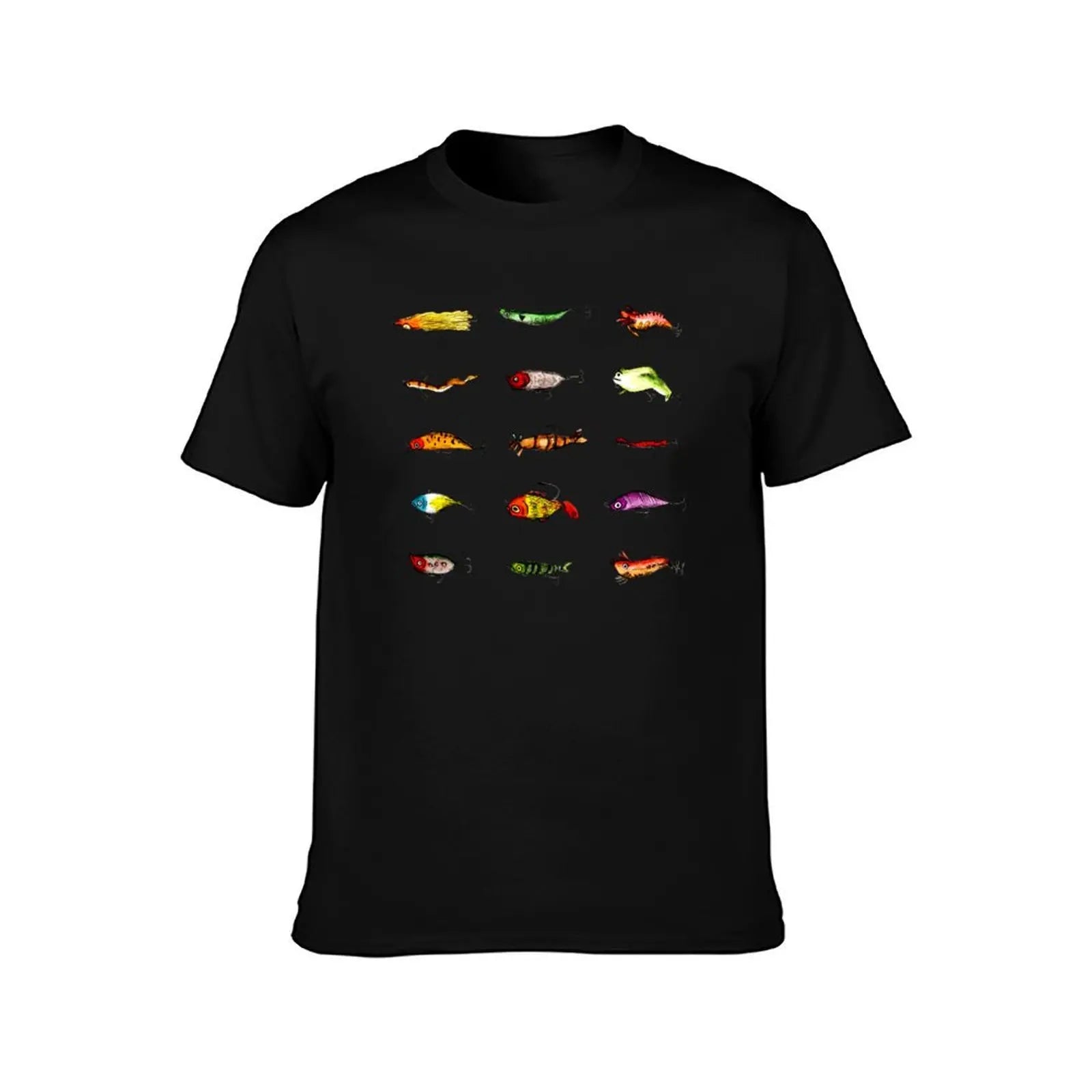Fishing Lures Graphic T-Shirt – Casual Cotton Tee, S–6XL | 4 Colors