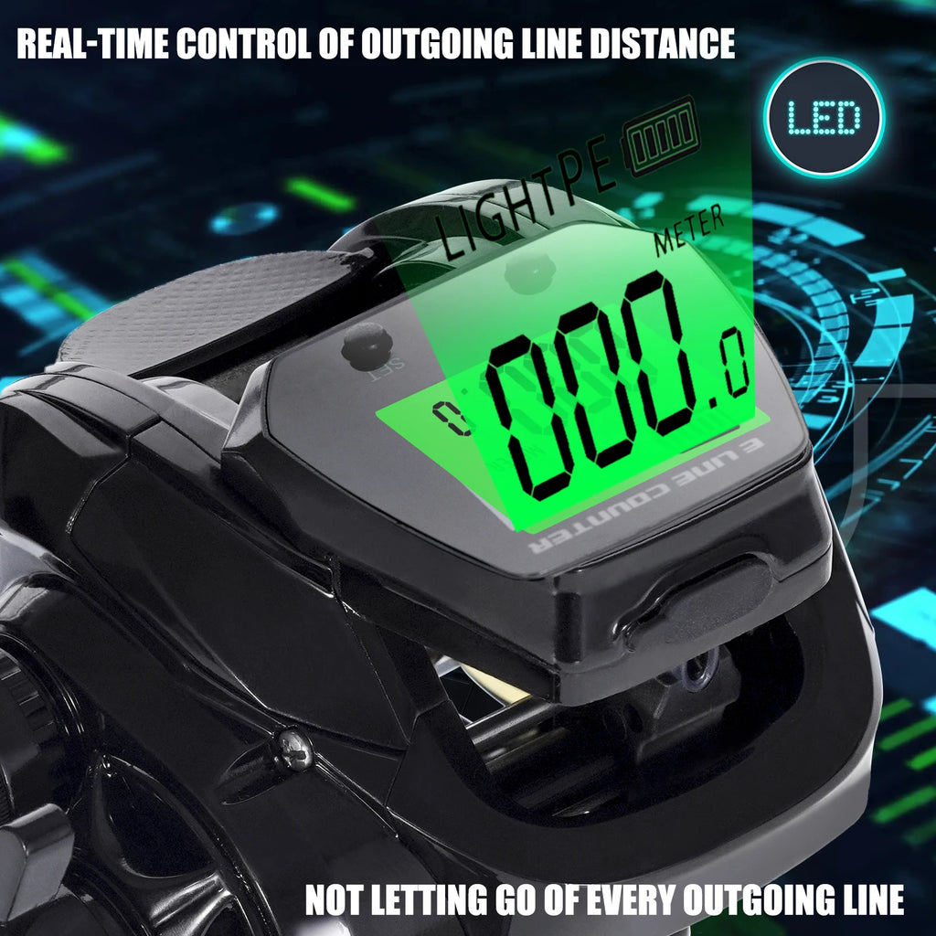 SAMOLLA Electronic Baitcasting Reel – LED Display