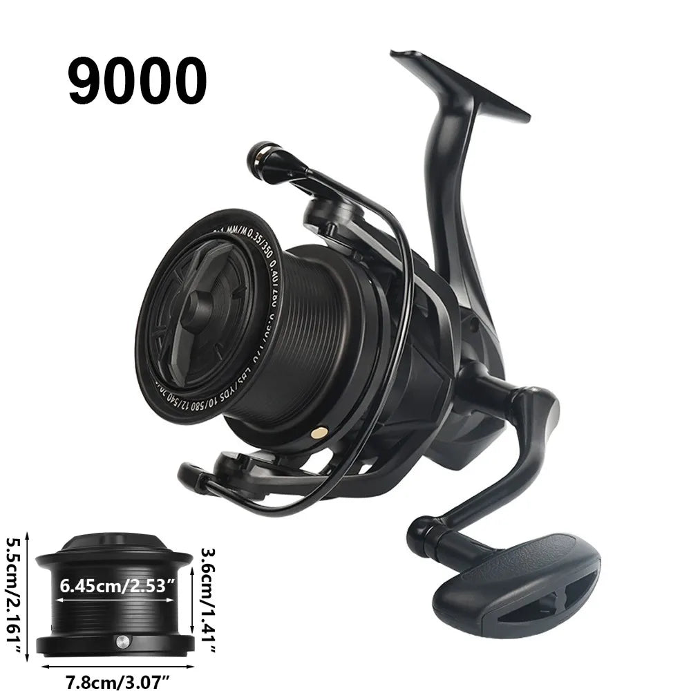 Saltwater Spinning Fishing Reel 24KG Max Drag – Metal Spool, 8000–14000 Series