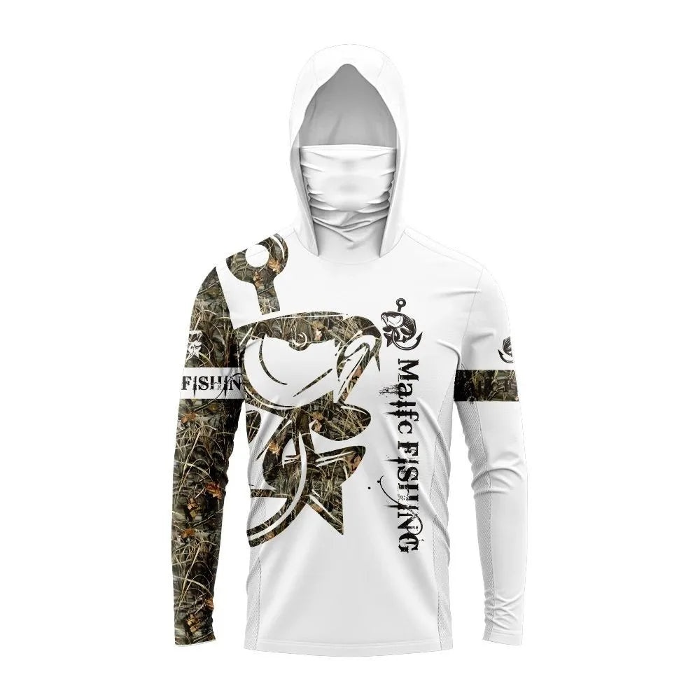 Men's 3D Fishing Print Long Sleeve T-Shirt – Breathable, Casual | XS–XXL
