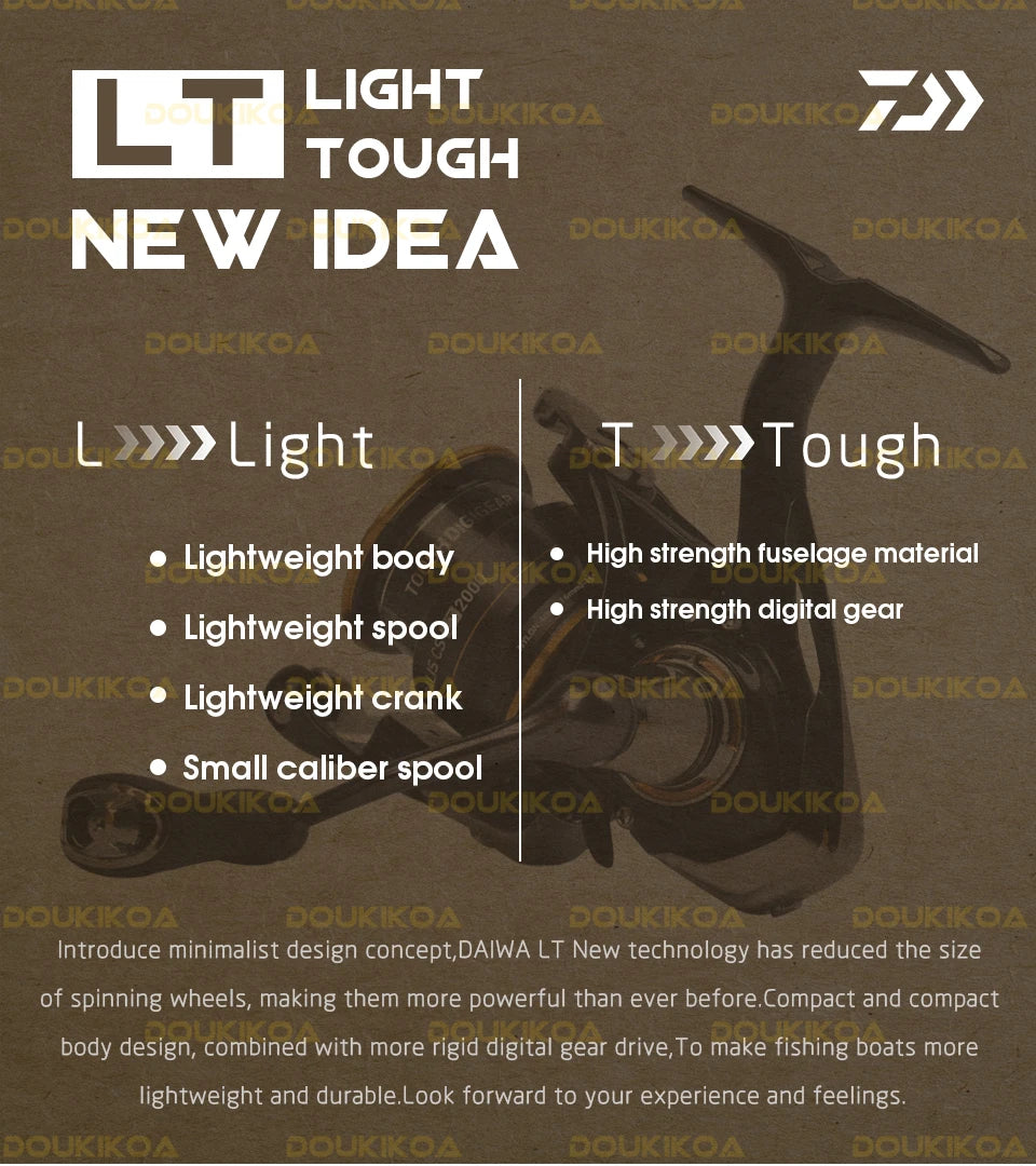 Daiwa Legalis LT Spinning Reel – 6+1BB, 5–12KG Drag, 1000–6000 Series